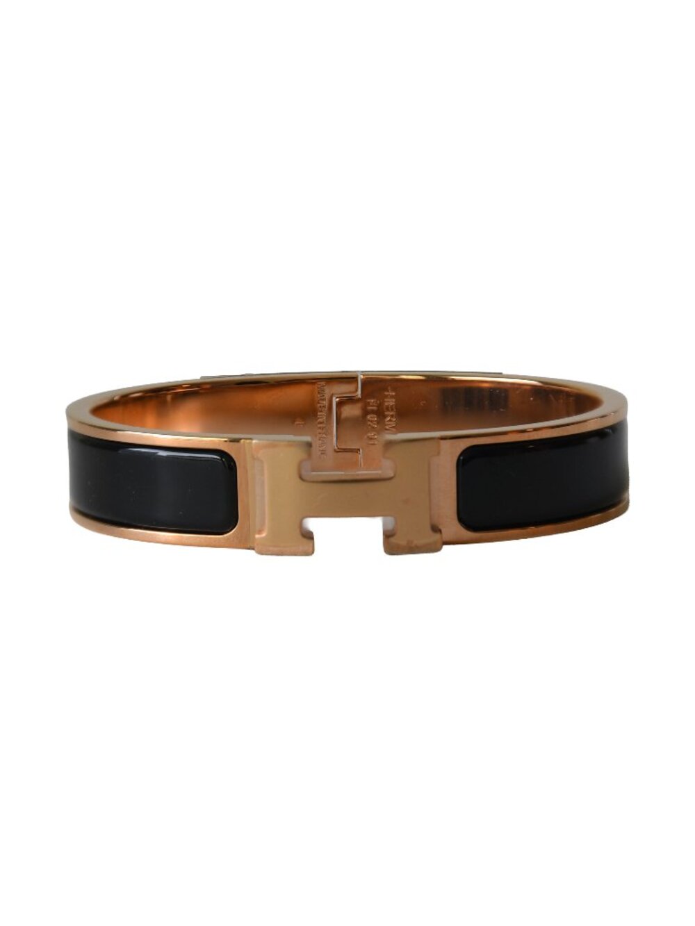 Hermes Clic H Bracelet Narrow PM Gold Black